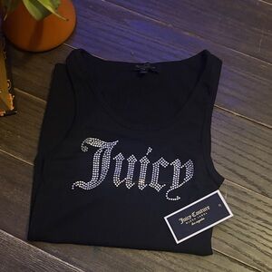 Juicy Couture Black Tank with Silver Accents